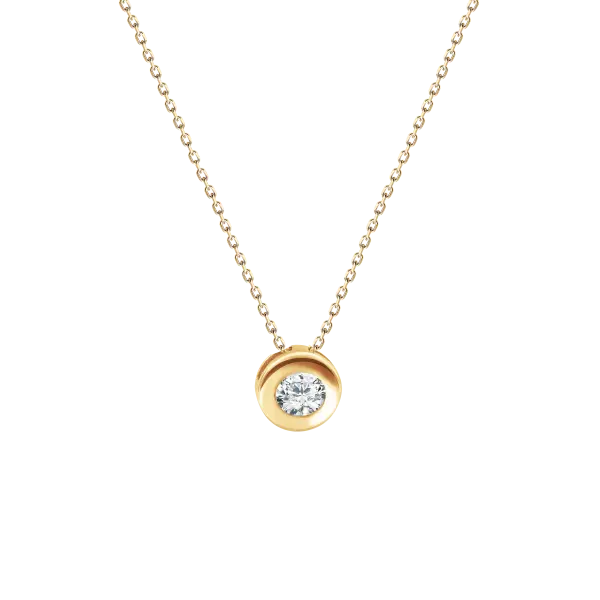 Product image of the product “Necklace “Solitaire in Setting” in 585 Rose Gold with Cubic Zirconia ”