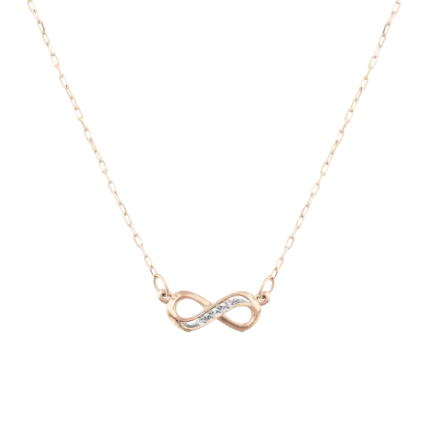 Product image of the product “Necklace “Infinity” in 585 Rose Gold with Diamonds ”