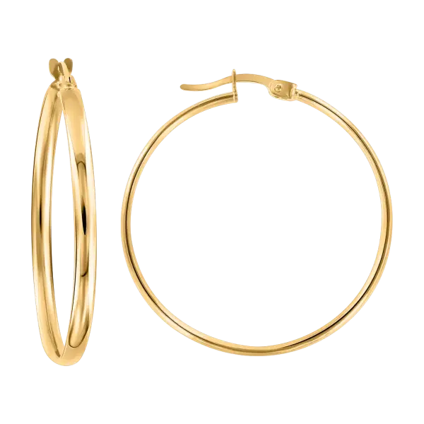 Artikelbild des Artikels “Creolen „Rund glatt“ aus 585 Gelbgold “
