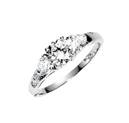 Artikelbild des Artikels “Damenring „Drei Steine“ aus 925 Silber mit Zirkonia “