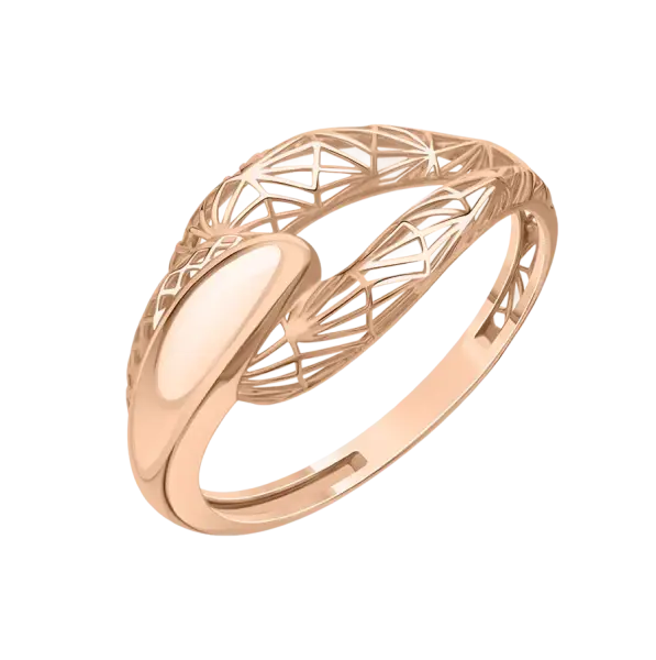 Artikelbild des Artikels “Damenring „Durchbrochen mit Rautenmuster“ aus 585 Rotgold “