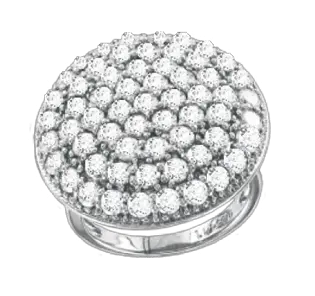 Artikelbild des Artikels “Damenring „Runde Pavé-Platte“ aus 925 Silber mit Zirkonia “