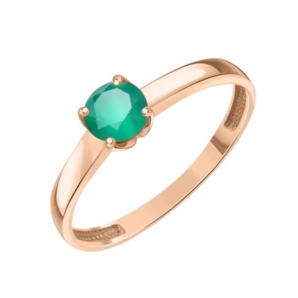 Artikelbild des Artikels “Damenring „Solitär“ aus 585 Rotgold mit Achat “