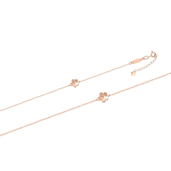 Product image of the product “Anklet “Anchor Chain with Clover” in 585 Rose Gold ”