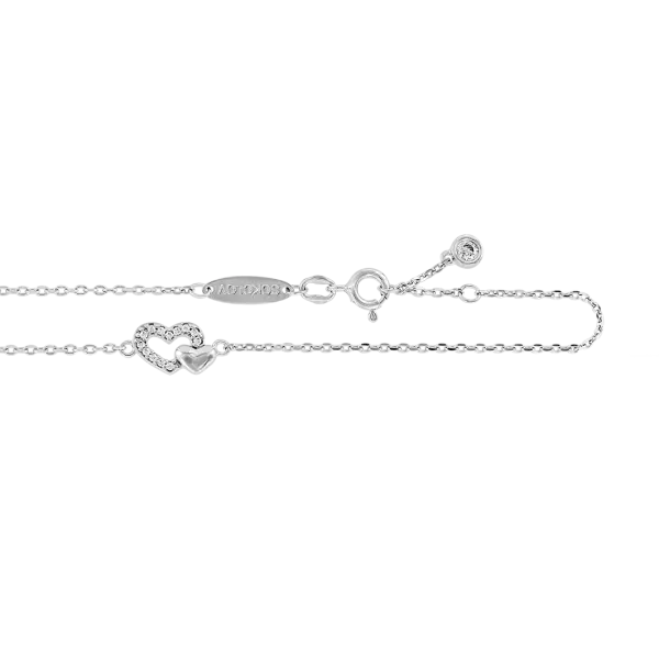 Product image of the product “Anklet “Heart” with Cubic Zirconia ”