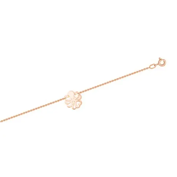 Product image of the product “Anklet “Clover” in 585 Rose Gold ”