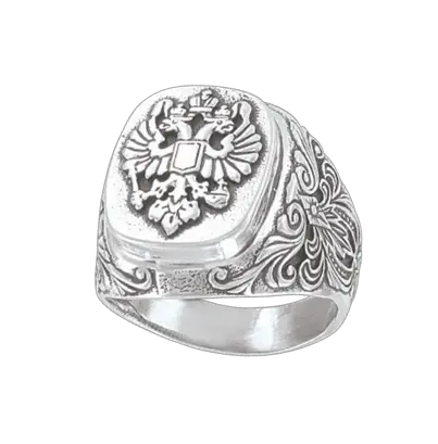 Product image of the product “Men's Ring “Double-Headed Eagle” in 925 Sterling Silver ”