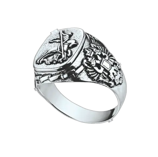 Product image of the product “Men's Ring “St George with Double-Headed Eagle” in 925 Sterling Silver ”