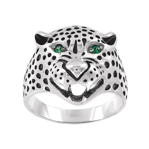 Product image of the product “Men's Ring “Leopard” in 925 Sterling Silver with Cubic Zirconia ”