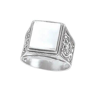 Artikelbild des Artikels “Herrenring „Platte mit Ornament“ aus 925 Silber “