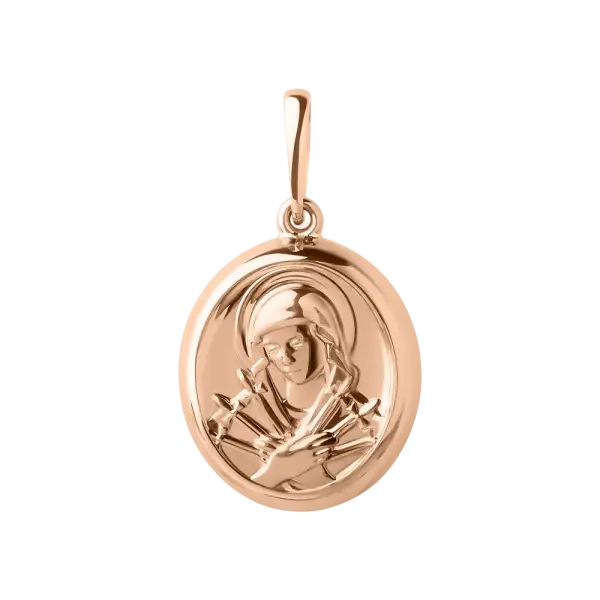 Product image of the product “Icon Pendant “Oval Mother of God” in 585 Rose Gold ”