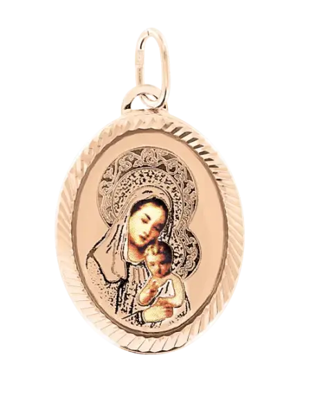 Product image of the product “Icon Pendant “Oval with Grooved Edge” in 585 Rose Gold ”