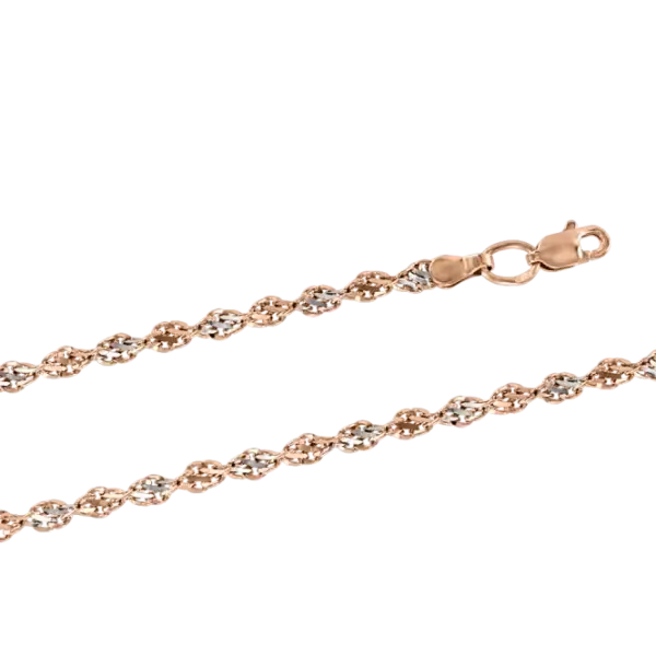 Product image of the product “Chain “Fancy Chain with White Gold” in 585 Two-Tone Gold, Width 3.0 mm 50 cm”