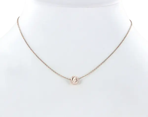 Artikelbild des Artikels “Kette „Kleiner Stein mit Zarge“ aus 585 Rotgold “