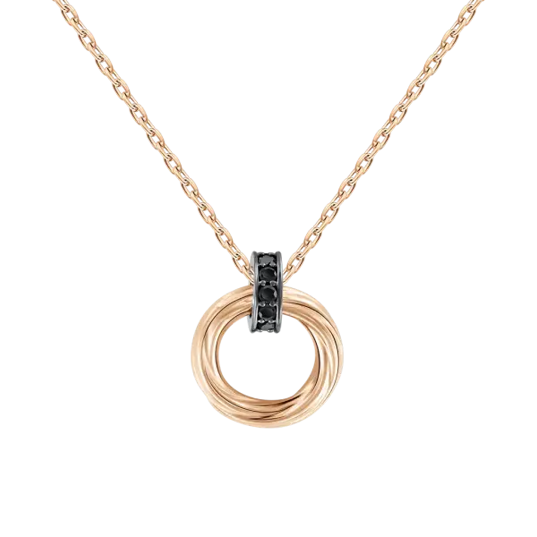 Product image of the product “Chain “Intertwined Rings” in 585 Rose Gold with Cubic Zirconia ”