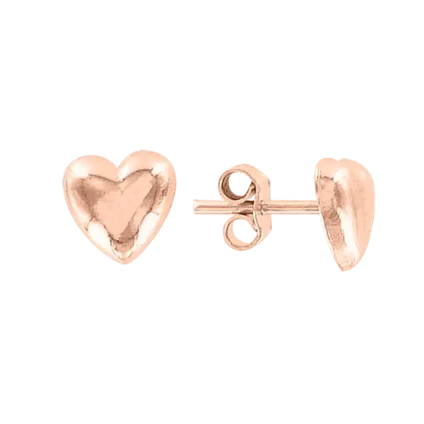 Artikelbild des Artikels “Kinder-Ohrringe „Herz“ aus 585 Rotgold, Höhe 8 mm “