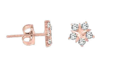 Artikelbild des Artikels “Kinder-Ohrringe „Stern aus Steinen“ aus 585 Rotgold mit Zirkonia “