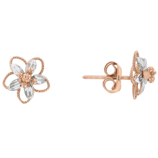 Artikelbild des Artikels “Kinder-Ohrstecker „Blüte“ aus 585 Bicolor-Gold “