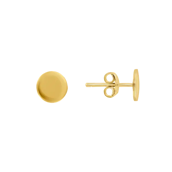 Artikelbild des Artikels “Kinder-Ohrstecker „Ohrstecker Scheibe glatt“ aus 585 Gelbgold, Ø 7 mm “