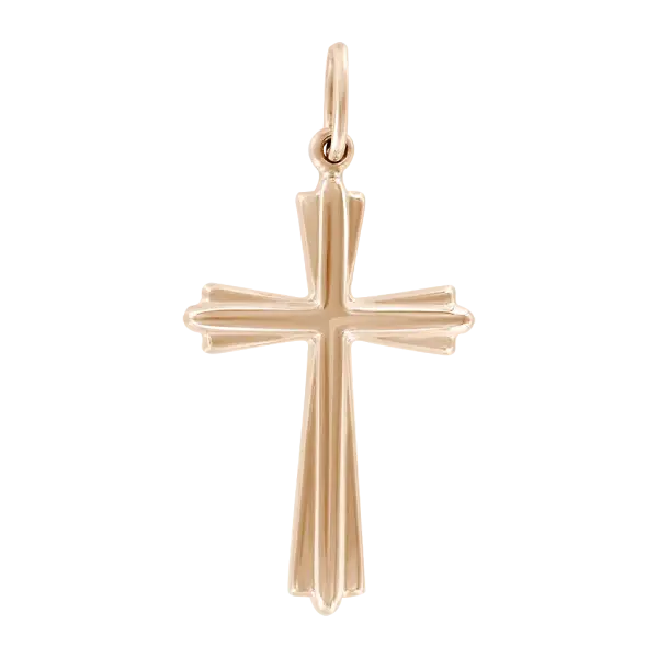 Artikelbild des Artikels “Kreuz-Anhänger „Gekerbtes Kreuz“ aus 585 Rotgold “