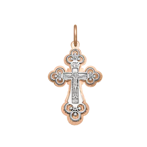 Product image of the product “Cross Pendant “Orthodox Cross with Crucifix” in 585 Two-Tone Gold ”