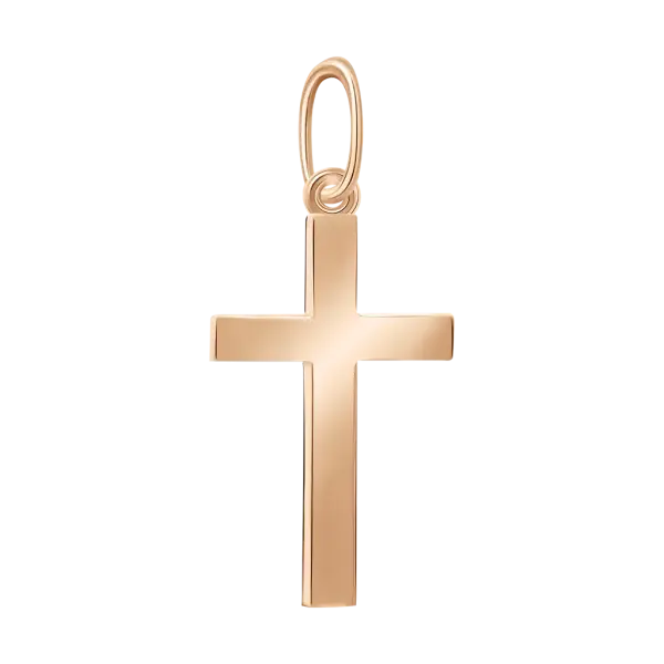 Artikelbild des Artikels “Kreuz-Anhänger „Schlicht glatt“ aus 585 Rotgold, Höhe 27 mm “