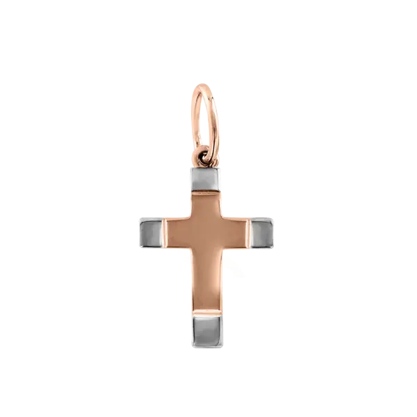 Product image of the product “Cross Pendant “Plain Two-Tone” in 585 Two-Tone Gold ”