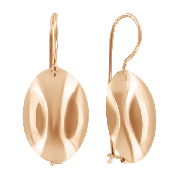 Product image of the product “Drop Earrings “Domed Oval” in 585 Rose Gold ”
