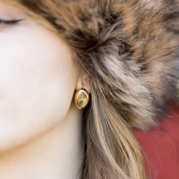 Product image of the product “Drop Earrings “Small Oval” in 585 Rose Gold ”