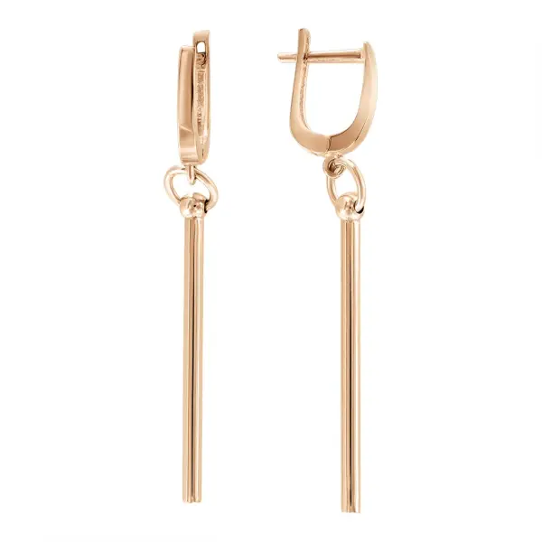 Artikelbild des Artikels “Ohrhänger „Langer Stab“ aus 585 Rotgold “