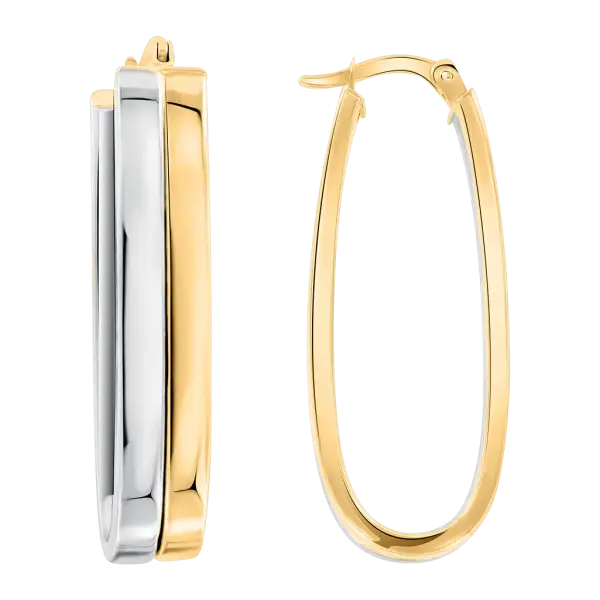 Artikelbild des Artikels “Ohrhänger „Langoval“ aus 585 Bicolor-Gold “