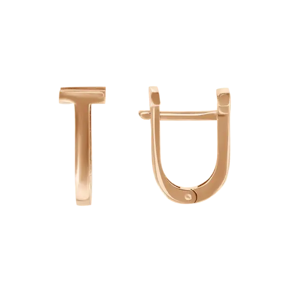 Artikelbild des Artikels “Ohrringe „Buchstabe T“ aus 585 Rotgold “