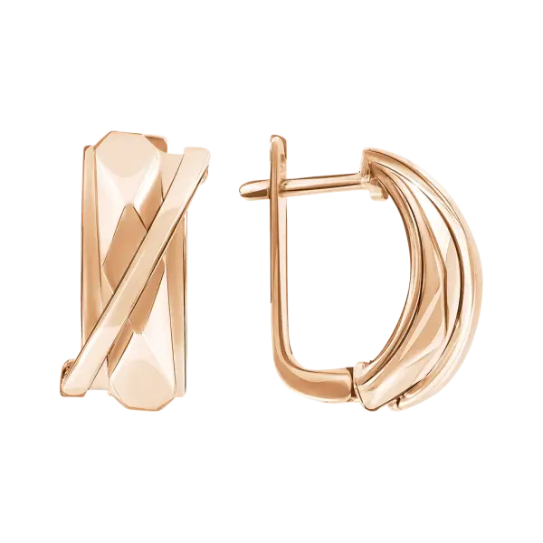 Product image of the product “Earrings “Crossed Bands” in 585 Rose Gold ”