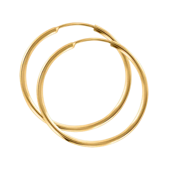 Artikelbild des Artikels “Ohrringe „Glatte Creolen“ aus 585 Gelbgold, Ø 25 mm “