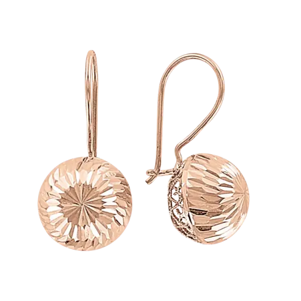 Product image of the product “Earrings “Sunburst-Cut Ball” in 585 Rose Gold ”