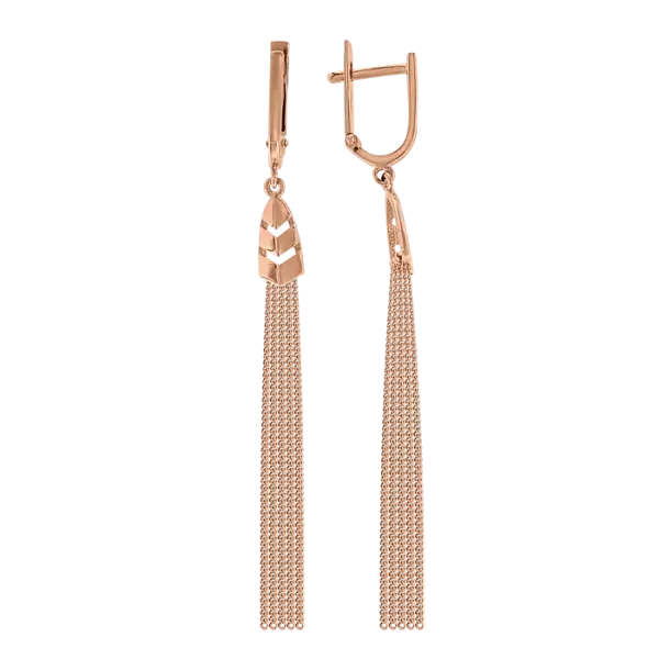 Product image of the product “Earrings “Long Tassels” in 585 Rose Gold ”