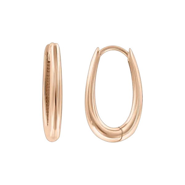 Product image of the product “Earrings “Oval Hoops” in 585 Rose Gold ”