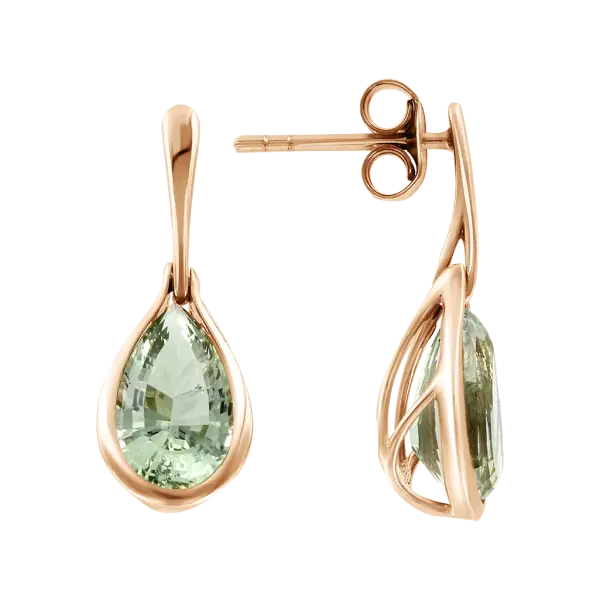 Product image of the product “Earrings “Teardrop” in 585 Rose Gold with Amethyst ”