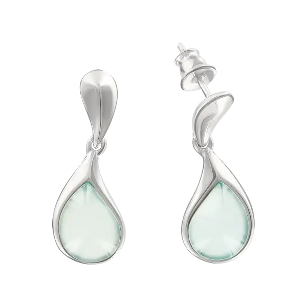 Artikelbild des Artikels “Ohrringe „Tropfen mit Schwung“ aus 925 Silber mit Quarz “