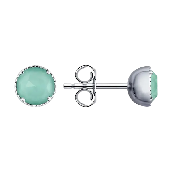 Artikelbild des Artikels “Ohrstecker „Cabochon“ aus 925 Silber mit Zirkonia “