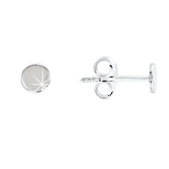 Product image of the product “Stud Earrings “Smooth Disc” in 925 Sterling Silver, Ø 4 mm ”