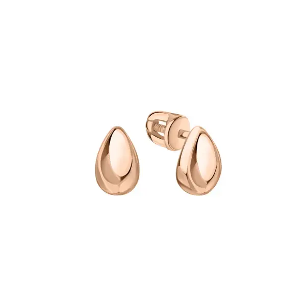 Artikelbild des Artikels “Ohrstecker „Glatter Tropfen“ aus 585 Rotgold “