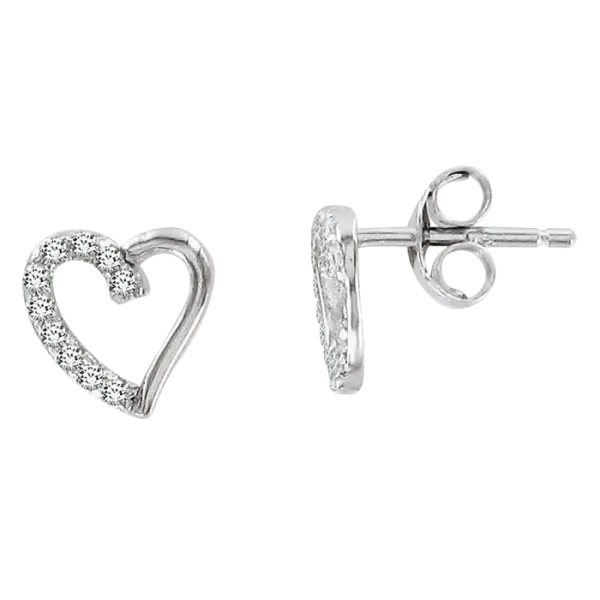 Artikelbild des Artikels “Ohrstecker „Herz mit Steinen“ aus 925 Silber mit Zirkonia “