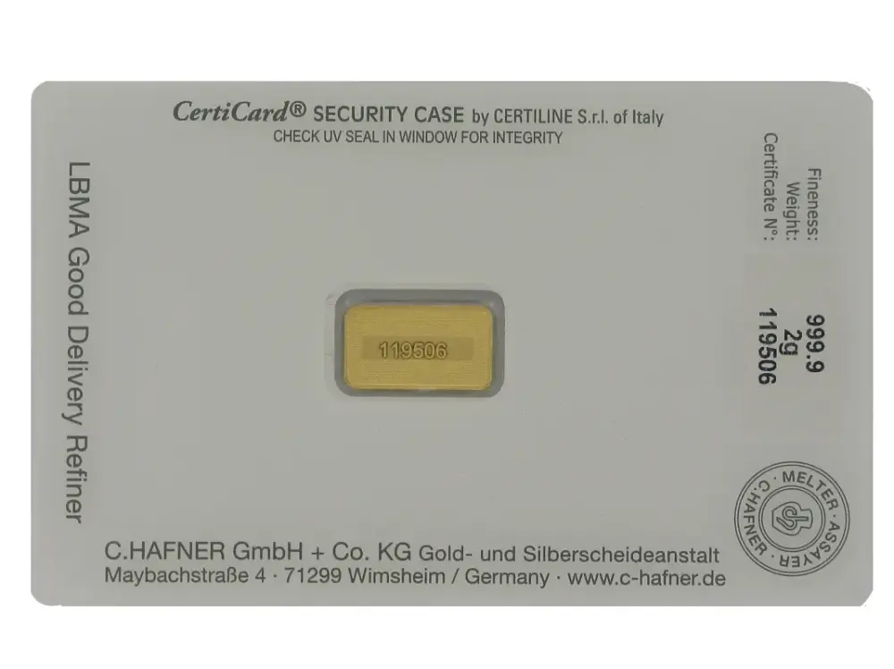 Artikelbild des Artikels “Goldbarren 2g “