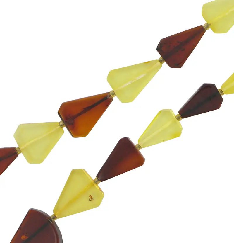 Artikelbild des Artikels “Kette „Dreiecke zweifarbig“ mit Bernstein “