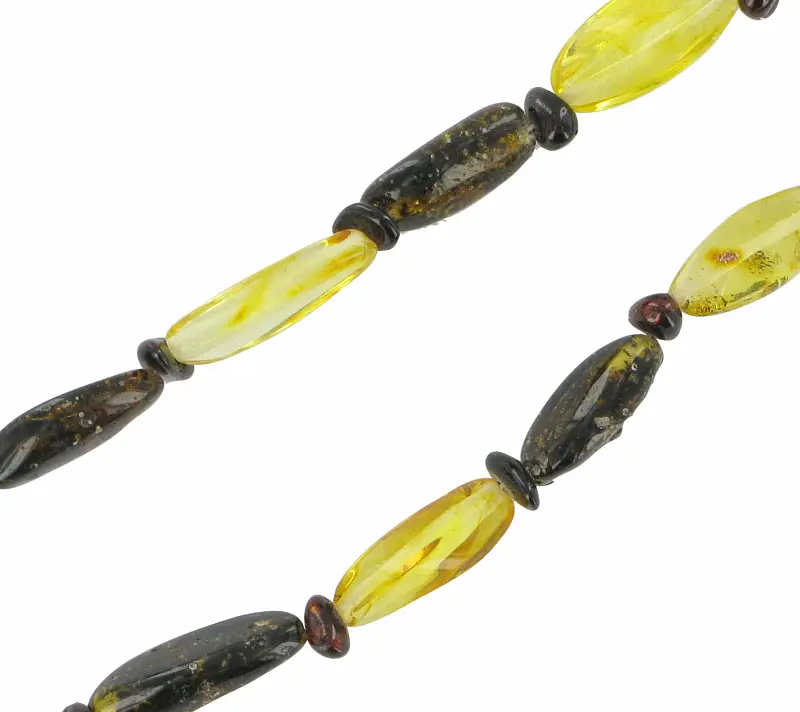 Product image 2 of the product “Chain “Large Black and Yellow Olives” with Amber ”