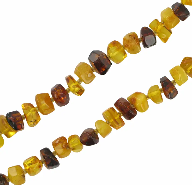 Product image 2 of the product “Chain “Multicoloured Raw Pieces” with Amber ”