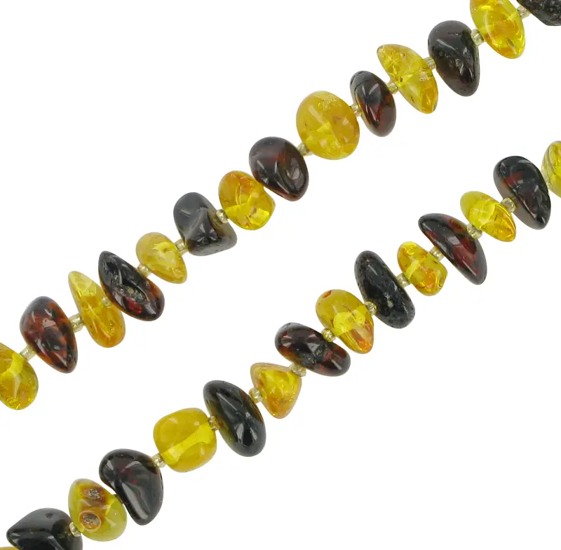 Artikelbild 2 des Artikels “Kette „Splitter dunkel-gelb“ mit Bernstein “