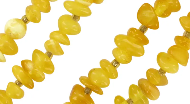 Artikelbild des Artikels “Kette „Splitter gelb mehrreihig“ mit Bernstein “