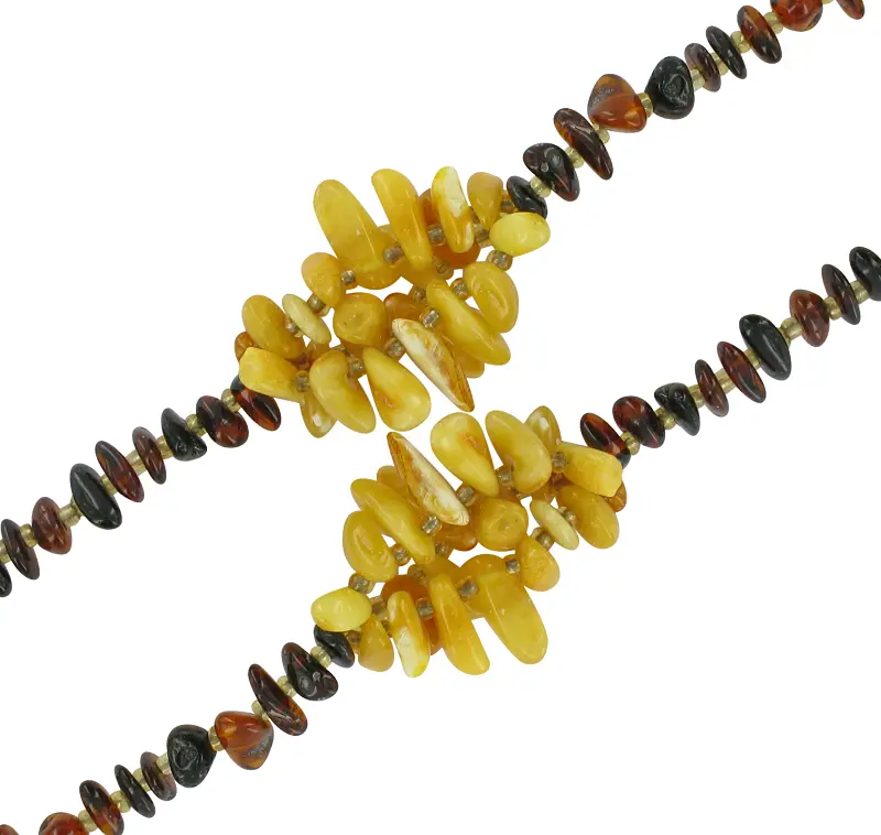 Product image of the product “Chain “Chips with Rosettes” with Amber ”